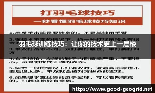 羽毛球训练技巧：让你的技术更上一层楼